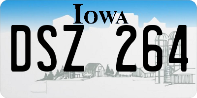 IA license plate DSZ264