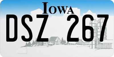 IA license plate DSZ267