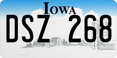 IA license plate DSZ268