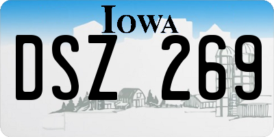 IA license plate DSZ269