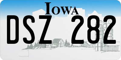 IA license plate DSZ282