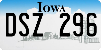 IA license plate DSZ296