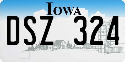 IA license plate DSZ324