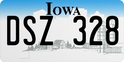 IA license plate DSZ328
