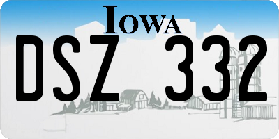 IA license plate DSZ332