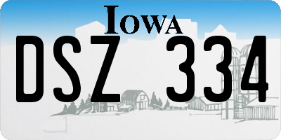 IA license plate DSZ334