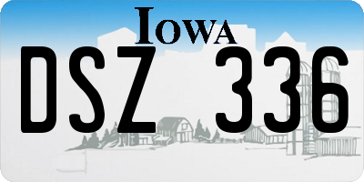 IA license plate DSZ336