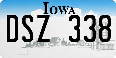 IA license plate DSZ338