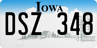 IA license plate DSZ348