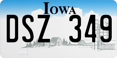 IA license plate DSZ349