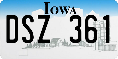 IA license plate DSZ361