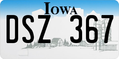 IA license plate DSZ367