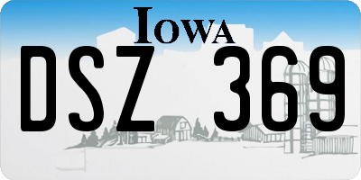 IA license plate DSZ369