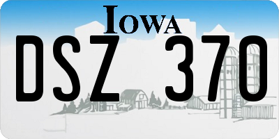 IA license plate DSZ370