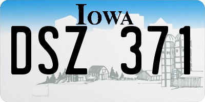 IA license plate DSZ371