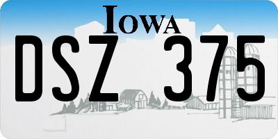 IA license plate DSZ375