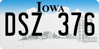 IA license plate DSZ376