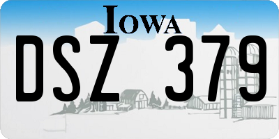 IA license plate DSZ379