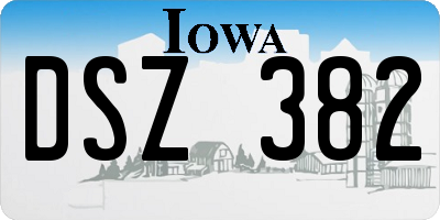 IA license plate DSZ382