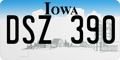 IA license plate DSZ390