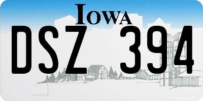 IA license plate DSZ394