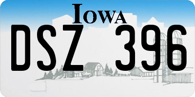 IA license plate DSZ396