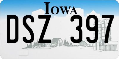 IA license plate DSZ397