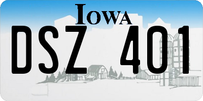 IA license plate DSZ401