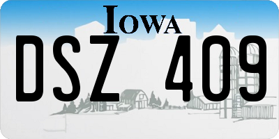 IA license plate DSZ409