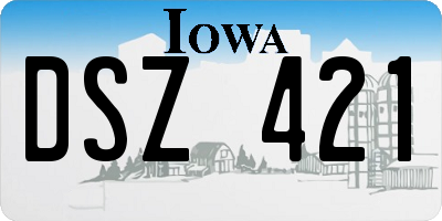 IA license plate DSZ421