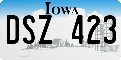 IA license plate DSZ423