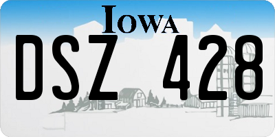 IA license plate DSZ428
