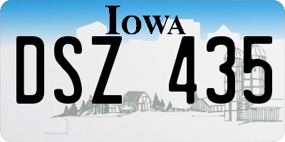 IA license plate DSZ435