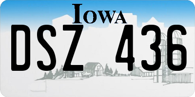 IA license plate DSZ436