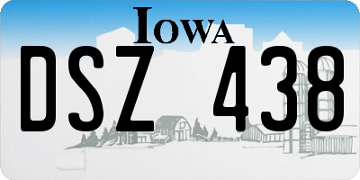 IA license plate DSZ438