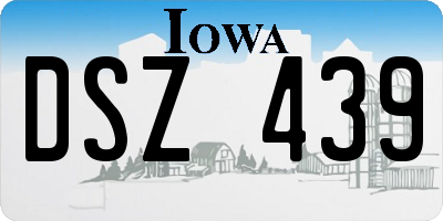 IA license plate DSZ439