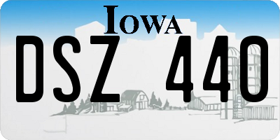 IA license plate DSZ440