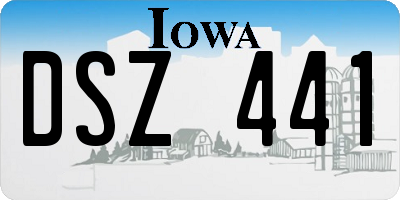 IA license plate DSZ441