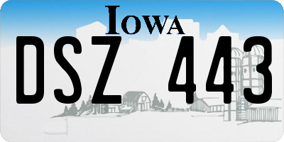 IA license plate DSZ443