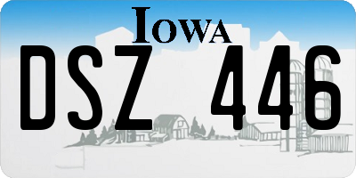 IA license plate DSZ446