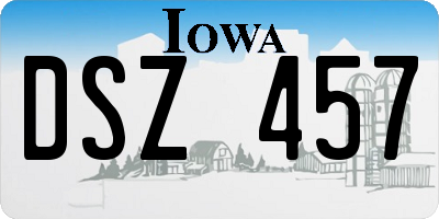 IA license plate DSZ457