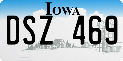 IA license plate DSZ469