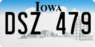 IA license plate DSZ479