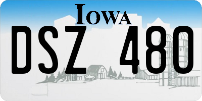 IA license plate DSZ480