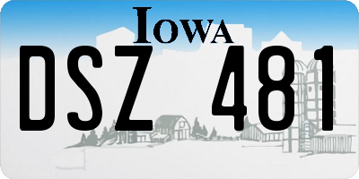 IA license plate DSZ481