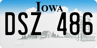 IA license plate DSZ486