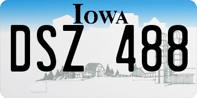 IA license plate DSZ488
