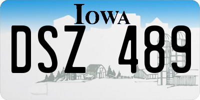IA license plate DSZ489