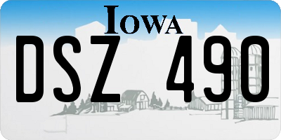 IA license plate DSZ490