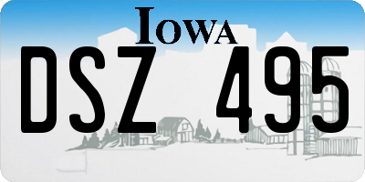 IA license plate DSZ495